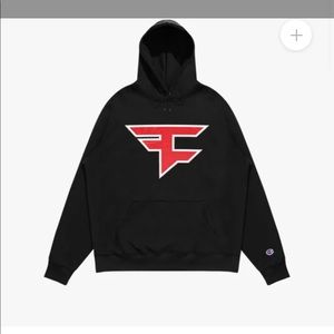 Faze clan merch hoodie size Large black and red